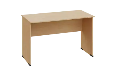 EPL 16 - 12 stůl kancelářský, dřevěná podnož, deska 18 mm, široký 1200 mm, bříza světlá